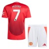 Oficiální Fotbalový Dres Manchester United Mount 7 Domácí 2024-25 pro Děti